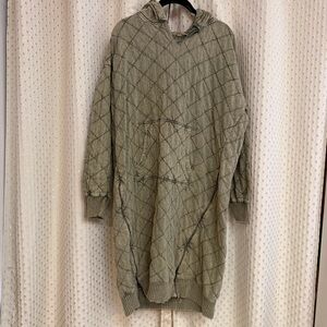 Free people quilted long hoodie